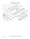 CONTROL PANEL Diagram and Parts List for SB160PEXQ1  Whirlpool Wall Oven