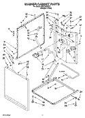 WASHER CABINET PARTS Diagram and Parts List for WGT3300SQ1  Whirlpool Washer Dryer Combo