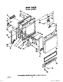 DOOR Diagram and Parts List for SHU30041  Whirlpool Dishwasher