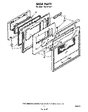 DOOR Diagram and Parts List for RS670PXK1  Whirlpool Range
