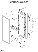 REFRIGERATOR DOOR PARTS Diagram and Parts List for ES5FHAXSQ00  Whirlpool Refrigerator