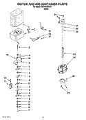 MOTOR AND ICE CONTAINER PARTS Diagram and Parts List for KSSO48QMB03  KitchenAid Refrigerator