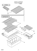SHELF, OPTIONAL Diagram and Parts List for 3XART714GG00  Whirlpool Refrigerator
