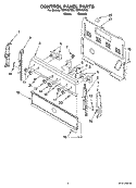 CONTROL PANEL PARTS Diagram and Parts List for TEP315TW0  Estate Range