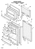 DOOR PARTS Diagram and Parts List for ER8MHMXML02  Whirlpool Refrigerator