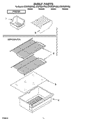SHELF PARTS, OPTIONAL PARTS Diagram and Parts List for ET6WSMYKT02  Whirlpool Refrigerator
