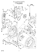 BULKHEAD Diagram and Parts List for LGL8858EQ0  Whirlpool Dryer