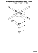 LOWER WASHARM AND STRAINER PARTS Diagram and Parts List for KUDW03CTBL1  KitchenAid Dishwasher