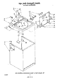 TOP AND CABINET , LITERATURE AND OPTIONAL Diagram and Parts List for LA5400XMW2  Whirlpool Washer