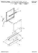 DOOR AND PANEL Diagram and Parts List for KUDR24SEBL5  KitchenAid Dishwasher