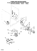 PUMP AND MOTOR PARTS OPTIONAL PARTS (NOT INCLUDED) Diagram and Parts List for GHW9250ML1  Whirlpool Washer