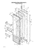REFRIGERATOR DOOR Diagram and Parts List for KSSS36DAW01  KitchenAid Refrigerator
