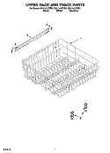 UPPER RACK AND TRACK PARTS Diagram and Parts List for DU1101XTPB1  Whirlpool Dishwasher
