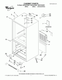 CABINET PARTS Diagram and Parts List for GB2FHDXWQ01  Whirlpool Refrigerator