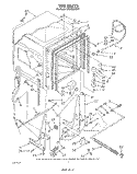 TUB , LITERATURE AND OPTIONAL Diagram and Parts List for DU7800XS6  Whirlpool Dishwasher
