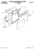 FRAME AND CONSOLE PARTS Diagram and Parts List for IUD4000RQ3  Whirlpool Dishwasher