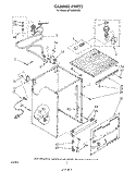 CABINET Diagram and Parts List for DP1098XRN0  Whirlpool Dishwasher