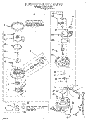PUMP AND MOTOR Diagram and Parts List for DU935QWDQ0  Whirlpool Dishwasher