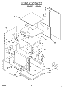 UPPER OVEN, OPTIONAL Diagram and Parts List for KEBI241BWH0  KitchenAid Wall Oven
