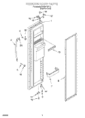 FREEZER DOOR Diagram and Parts List for KSRS22FGSS11  KitchenAid Refrigerator
