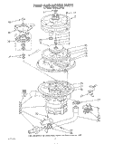 PUMP AND MOTOR Diagram and Parts List for 4KUDA220TW2  KitchenAid Dishwasher