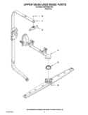 UPPER WASH AND RINSE PARTS Diagram and Parts List for WDT790SLYM1  Whirlpool Dishwasher