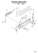 CONTROL PANEL Diagram and Parts List for KERC500HBT3  KitchenAid Range