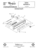 CONSOLE Diagram and Parts List for DU8100XT4  Whirlpool Dishwasher