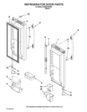 REFRIGERATOR DOOR PARTS Diagram and Parts List for GX5FHTXVB07  Whirlpool Refrigerator