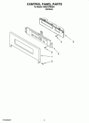 CONTROL PANEL PARTS Diagram and Parts List for KEBC167MSS04  KitchenAid Wall Oven
