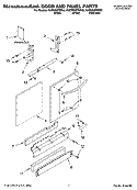 DOOR AND PANEL PARTS Diagram and Parts List for KUDW02FRSS2  KitchenAid Dishwasher