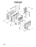CABINET Diagram and Parts List for BHAC0600BS0  Whirlpool Air Conditioner