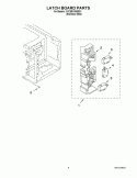 LATCH BOARD PARTS Diagram and Parts List for YKCMS1555SS1  KitchenAid Microwave