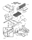 UNIT Diagram and Parts List for ET22RKXZW00  Whirlpool Refrigerator