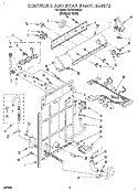 CONTROLS AND REAR PANEL Diagram and Parts List for LLR5144BQ1  Whirlpool Washer
