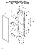 REFRIGERATOR DOOR PARTS Diagram and Parts List for GD5RHAXRT00  Whirlpool Refrigerator
