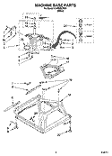 MACHINE BASE PARTS Diagram and Parts List for CAWB527RQ1  Crosley Washer