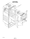 LINER Diagram and Parts List for TT18CKXWN00  Whirlpool Refrigerator