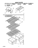 SHELF Diagram and Parts List for RT14DMYAW01  Roper Refrigerator