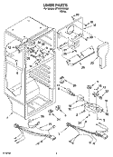 LINER PARTS Diagram and Parts List for ST14CKXKQ04  Whirlpool Refrigerator