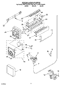 ICE MAKER Diagram and Parts List for ET9FTTXLQ10  Whirlpool Refrigerator