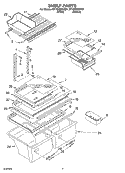 SHELF Diagram and Parts List for ET1NHMXKT01  Whirlpool Refrigerator