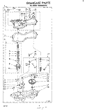 GEARCASE Diagram and Parts List for LA9800XKW2  Whirlpool Washer