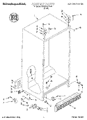 CABINET Diagram and Parts List for KSRS22QFBL00  KitchenAid Refrigerator