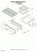 OVEN & BROILER PARTS Diagram and Parts List for TGP310TQ1  Estate Range