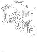 CABINET Diagram and Parts List for ACQ142XD0  Whirlpool Air Conditioner