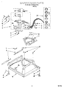 MACHINE BASE Diagram and Parts List for SAWS900HQ0  Whirlpool Washer