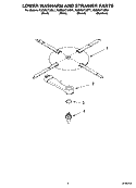 LOWER WASHARM AND STRAINER PARTS Diagram and Parts List for KUDM01TJBT1  KitchenAid Dishwasher