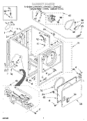 CABINET Diagram and Parts List for LGR4634JQ1  Whirlpool Dryer