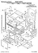 OVEN PARTS Diagram and Parts List for KEMC378KWH03  KitchenAid Microwave Oven Combo